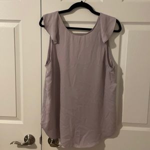 Lilac blouse with open back